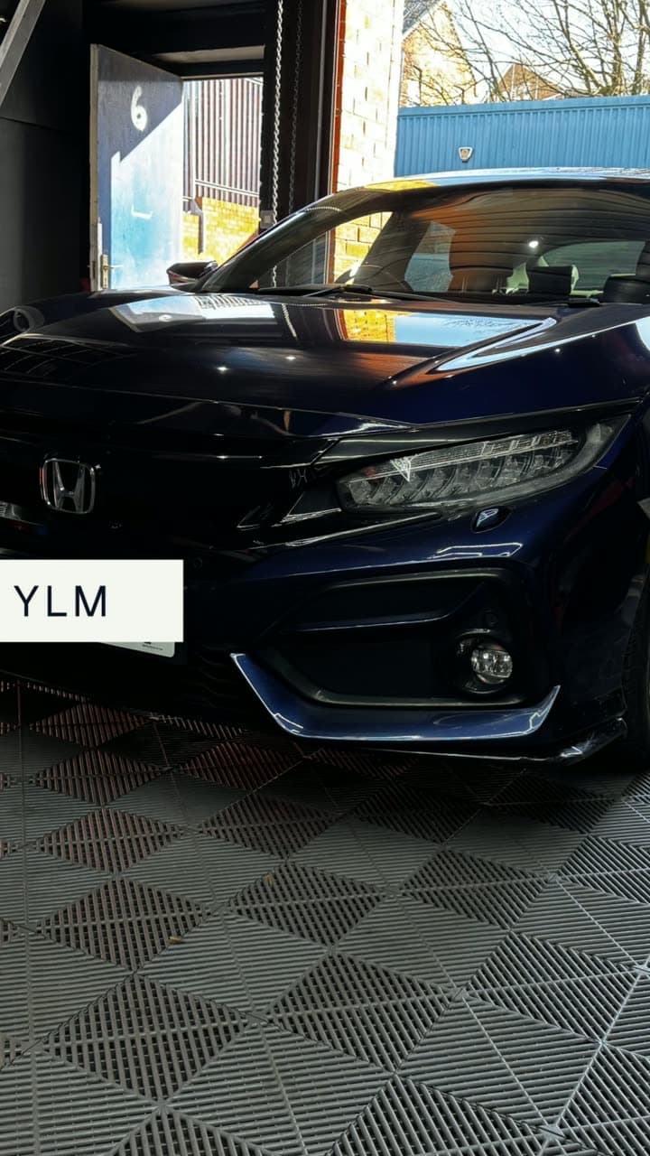 Still from the Routine service on a 2019 Honda Civic that turned up worn front discs and pads video